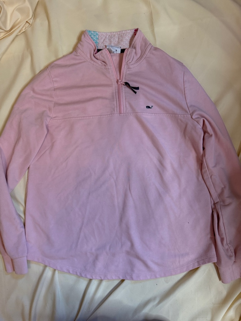 Vineyard Vines Light Pink Quarter-Zip Pullover
